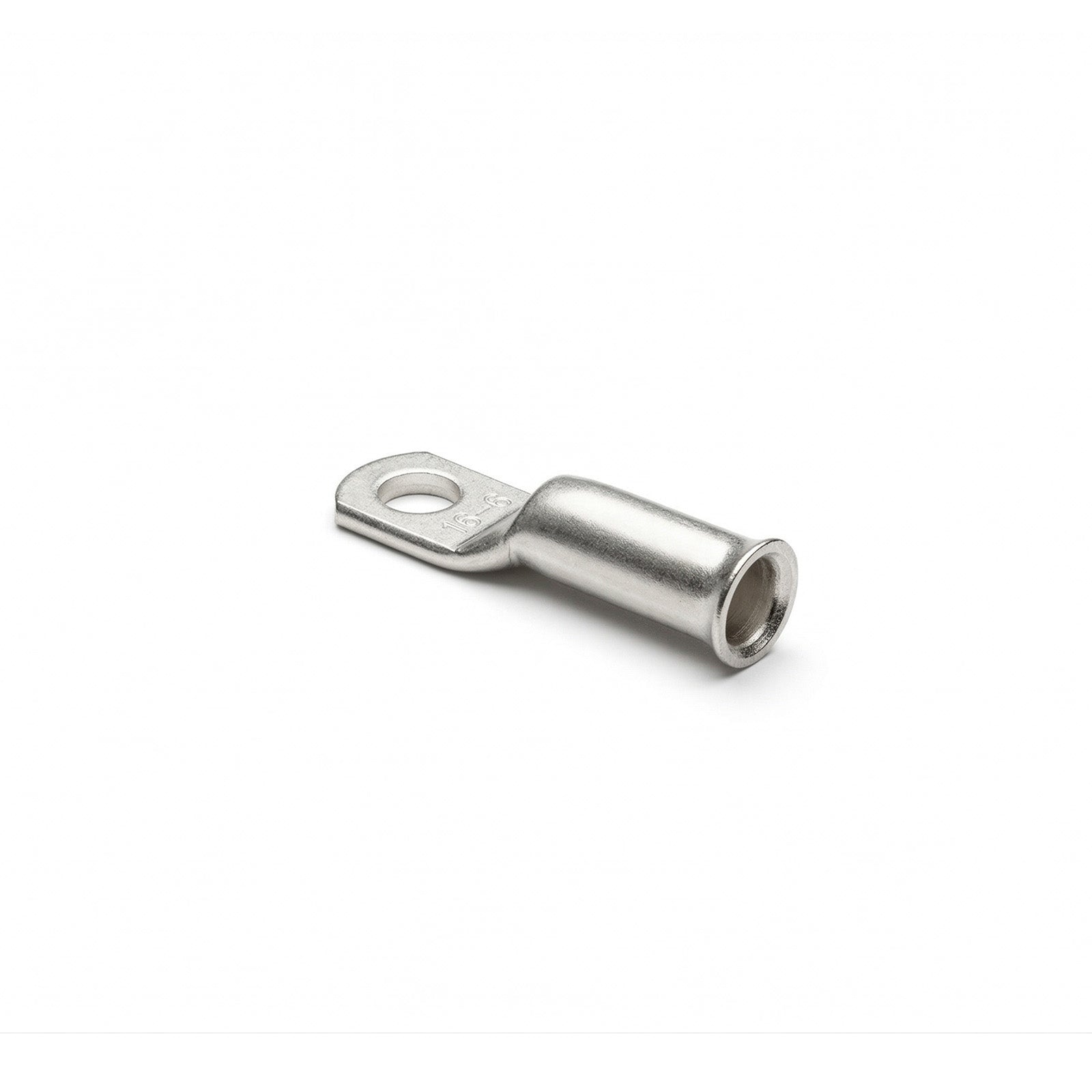 Single 16mm² tinned copper lug with bellmouth entry and M6 stud hole