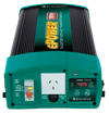 Front view of 2000W inverter showing AC outlet, RCD safety switch and digital display
