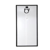 Back view of the solar panel showing the white backsheet and junction box