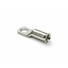 Close-up detail of the bellmouth flared entry on a 25mm² tinned copper lug