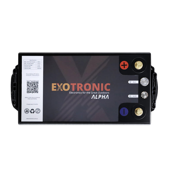 Twin Pack Exotronic 12V 300Ah Alpha IP67 Smart Bluetooth Lithium Battery