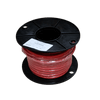 30m roll of red 2B&S single core marine cable wound on a black plastic reel with a white label
