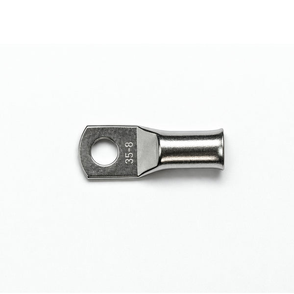 Single 35mm² tinned copper lug with bellmouth entry and M8 stud hole