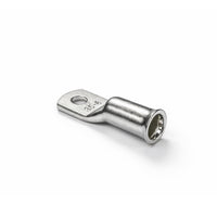 Tinned copper lug showing the flared bellmouth entry for easy 35mm2 cable insertion