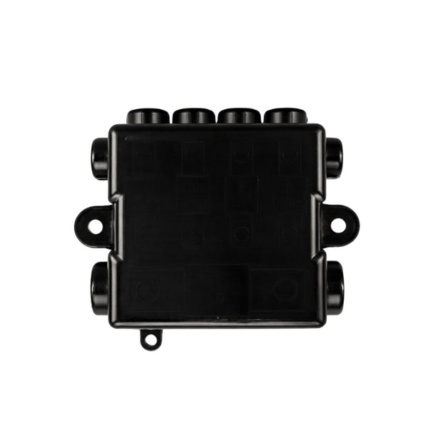 Top-down view of black protective cover for fuse holder