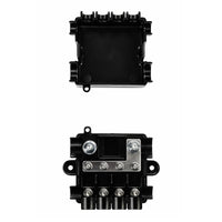 Top-down view of open fuse holder with separate protective cover