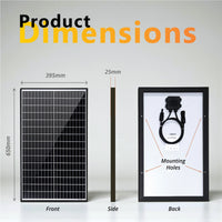 Exotronic 24V 50W Fusion Fixed Solar Panel