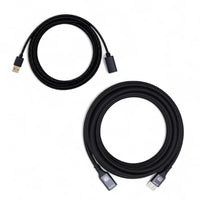 Two coiled 5m extension cables, one HDMI and one USB, with black braided sleeving