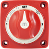 Blue Sea 300A Red Mini m-Series 3 Position (OFF/1/2) Battery Selector Switch