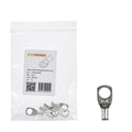 10 pack of 6mm² tinned copper bellmouth lugs with M8 stud hole and one loose lug