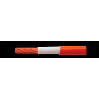 Cutaway view of orange 95mm2 cable showing flexible copper conductor, white inner insulation and outer sheath