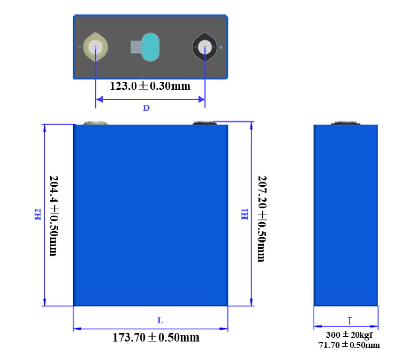 EVE 3.2V 304Ah LiFePO4 Prismatic EV Grade A Cell 1