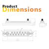 Exotronic 150A Red 2x M6 Stud Busbar with 12 Screws & Cover 5