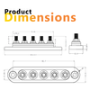 Exotronic 150A Red 5x M6 Stud Busbar with Cover 5