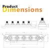 Exotronic 150A Red 5x M8 Stud Busbar with Cover 5