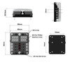 Exotronic 6 Blade Fuse Holder w/ Negative Bus Bar & Cover 2