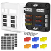 Exotronic 6 Blade Fuse Holder w/ Negative Bus Bar & Cover 1