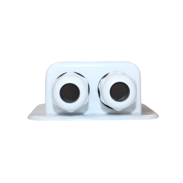 Exotronic 2 Gland White Cable Entry Cover (Lightweight ABS) 2