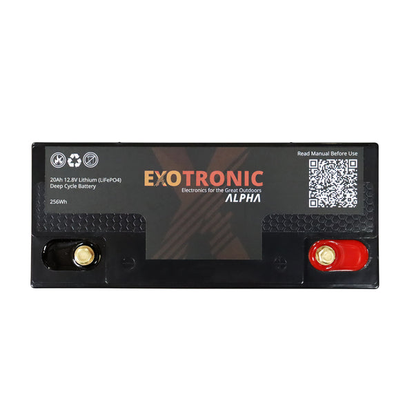 Exotronic 12V 20Ah Alpha IP67 Smart Bluetooth Lithium Battery