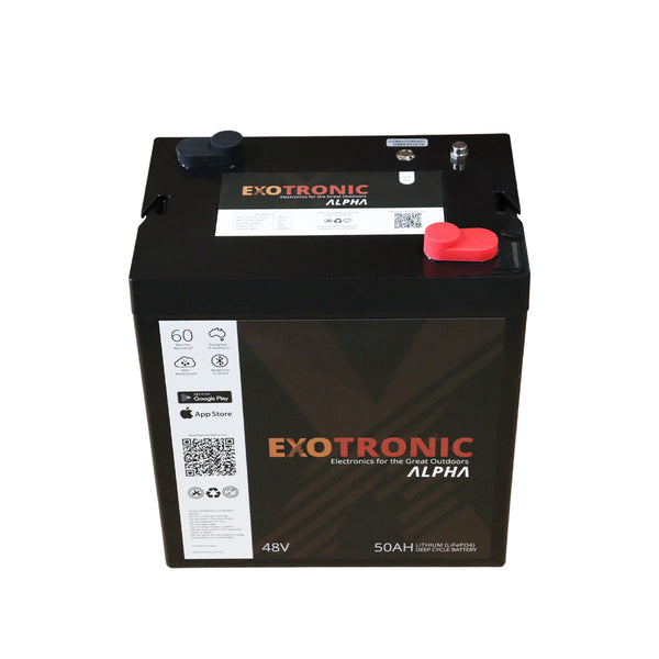 Exotronic 48V High Current 50Ah Alpha IP67 Smart Bluetooth Lithium Battery