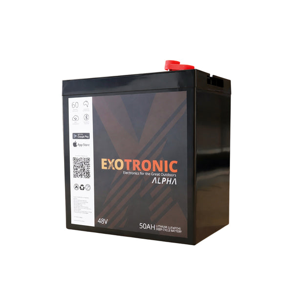 Exotronic 48V High Current 50Ah Alpha IP67 Smart Bluetooth Lithium Battery