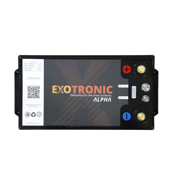 Exotronic 12V 200Ah Alpha IP67 Smart Bluetooth Lithium Battery