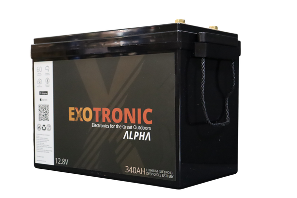 Exotronic 12V 340Ah Alpha IP67 Smart Bluetooth Lithium Battery