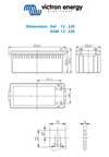 Victron 12V 220Ah Gel Deep Cycle Battery 2