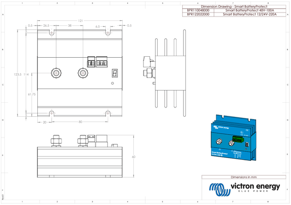 Victron Smart BatteryProtect 12/24V-220A Bluetooth Low Voltage Disconnect 8