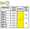 Hellermann Tyton Insulated Yellow Ring M10 Lug 1