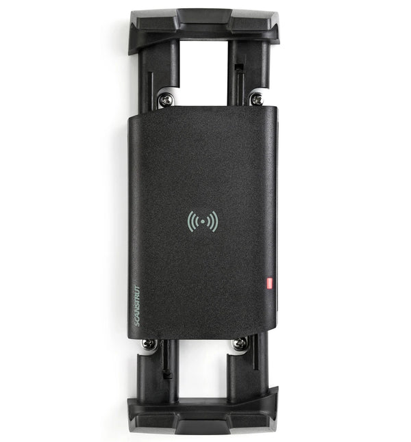 Wireless charger cradle expanded vertically to accommodate larger phones