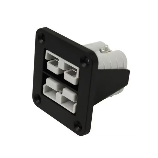 Exotronic Flush Mount Dual 50A Anderson Plug Panel w/ 2x 50A Grey Anderson Plugs