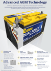Internal cutaway diagram of AGM battery highlighting grid structure, separators and case construction