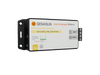 Angled view of Genasun boost controller showing compact black housing and wiring terminals