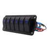 Angled side view showing switch profile and mounting depth of the panel housing