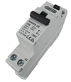 Angled view of Gen3 single module RCBO showing manual toggle switch and C25 rating markings