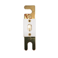Top view of 40A ANL fuse with gold-plated terminals and clear inspection window