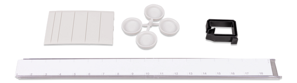 Included parts for the anti-islanding box including screw caps and blanking plates