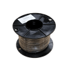 High-angle view of 30m cable roll on a black plastic spool with Austech label