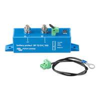Victron Battery Protect 12/24V 100A unit shown with included remote terminal harness