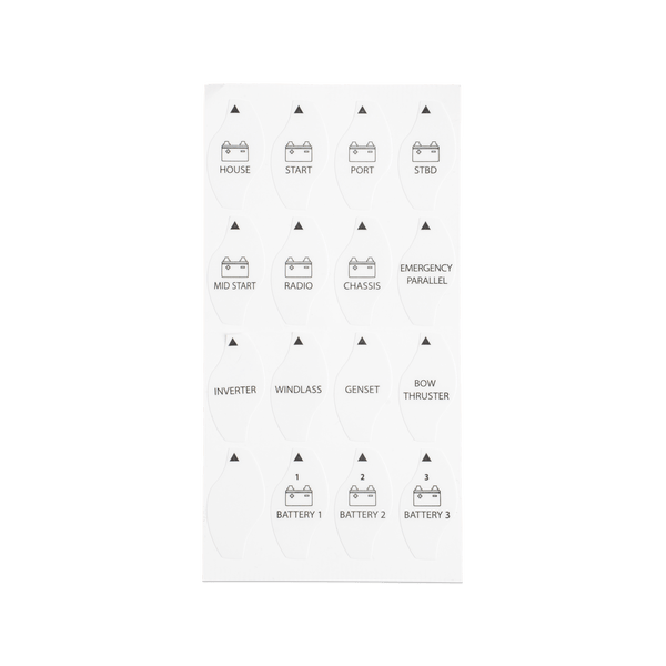 Identification label sticker sheet for Victron battery switch customization
