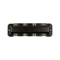 Top-down view of the black protective cover for the 250A busbar