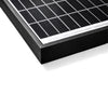 Macro shot of black anodized aluminium frame corner