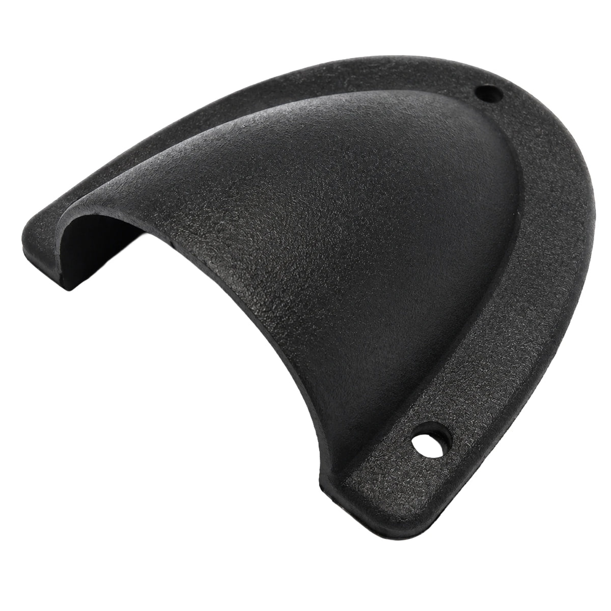 Alternative angle of the black marine grade nylon clamshell cover with textured finish