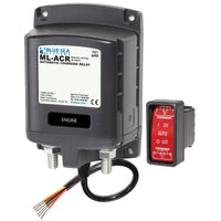 24V 500A magnetic latching automatic charging relay with remote rocker switch and tinned copper terminals