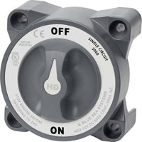 Front view of Blue Sea HD-Series battery switch with 600A continuous rating