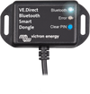 Close-up of the VE Direct Bluetooth dongle status LEDs and Clear PIN reset button