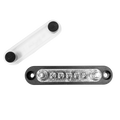 Top-down view of black 150A busbar with clear protective cover removed showing terminals