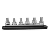 Side profile of busbar showing stud height and sturdy base construction