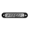 Direct overhead view of 5-screw busbar with two terminal studs and mounting holes